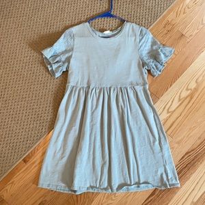 Simple baby blue babydoll dress